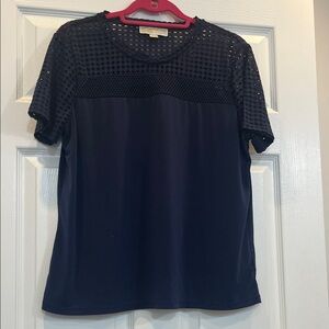 Michael Kors Navy Short Sleeve Top